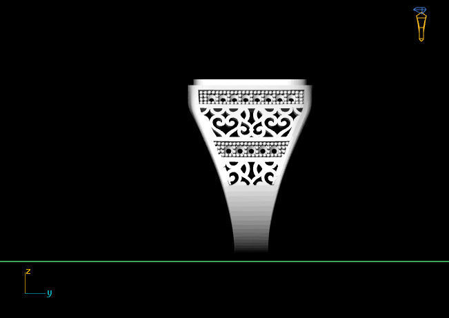 Gents Ring  - STL READY FILES  3D print model_4