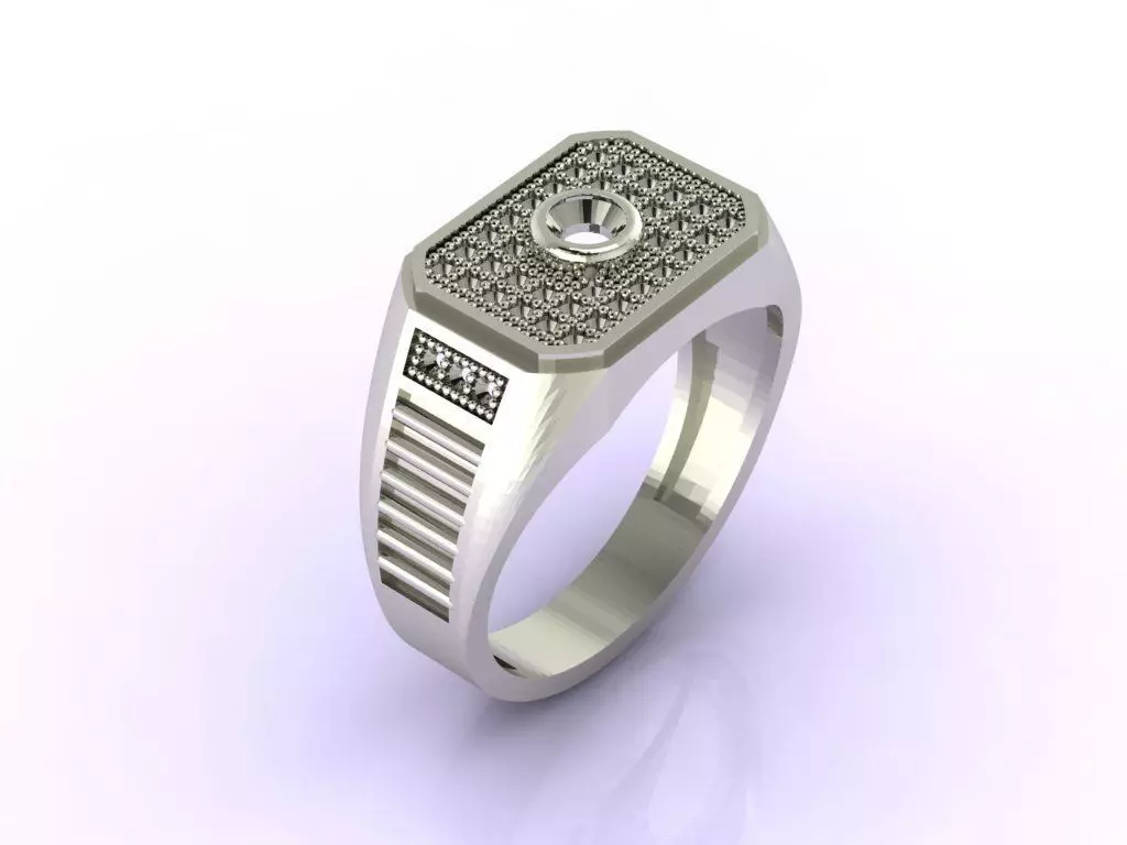 Gents Ring - STL READY FILES 3D print model_0