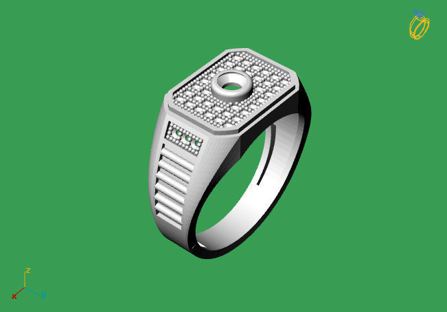 Gents Ring - STL READY FILES 3D print model_1