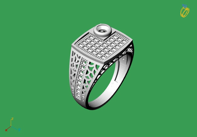Gents Ring - STL READY FILES 3D print model_1