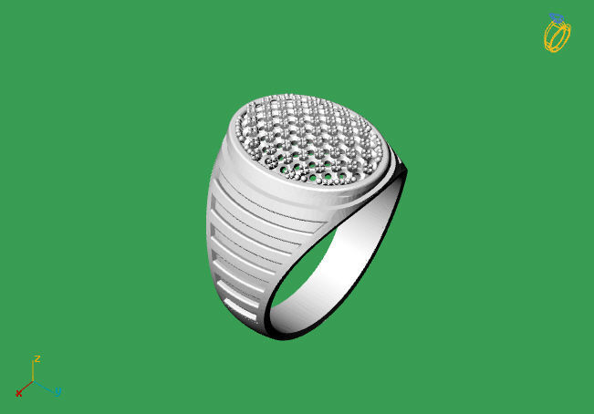 Gents Ring - STL READY FILES 3D print model_1