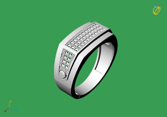 Gents Ring - STL READY FILES 3D print model_1