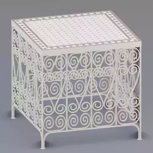 Moroccan wrought iron table