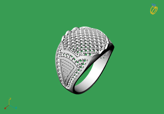 Gents Ring - STL READY FILES 3D print model_1
