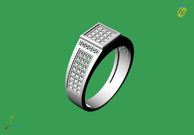 Gents Ring - STL READY FILES 3D print model_1