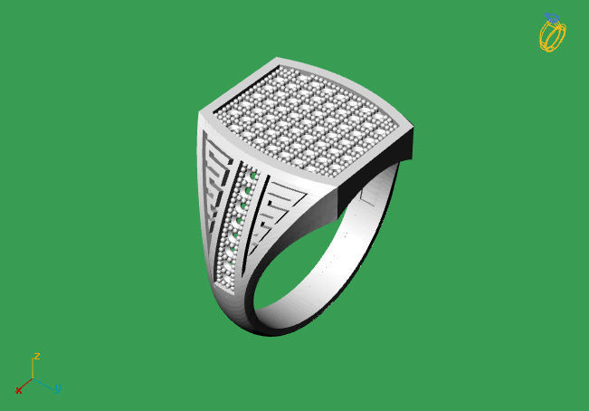 Gents Ring - STL READY FILES 3D print model_1