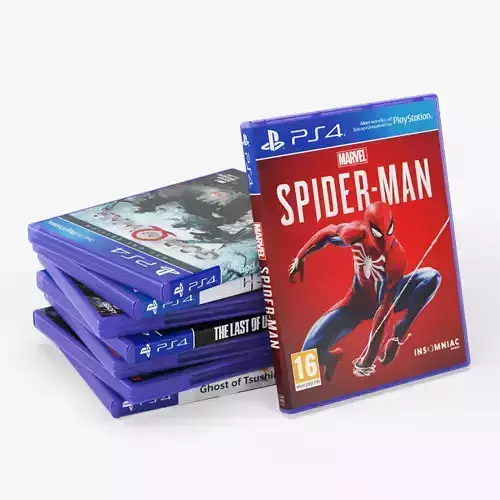 DVD Case disks for PS4 3D model