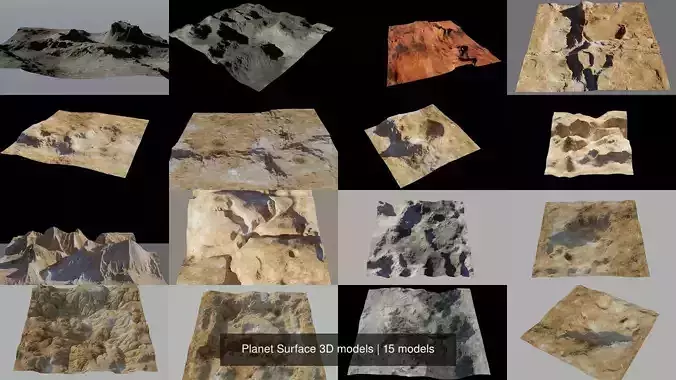 Planet Surface 3D models 3D Model Collection