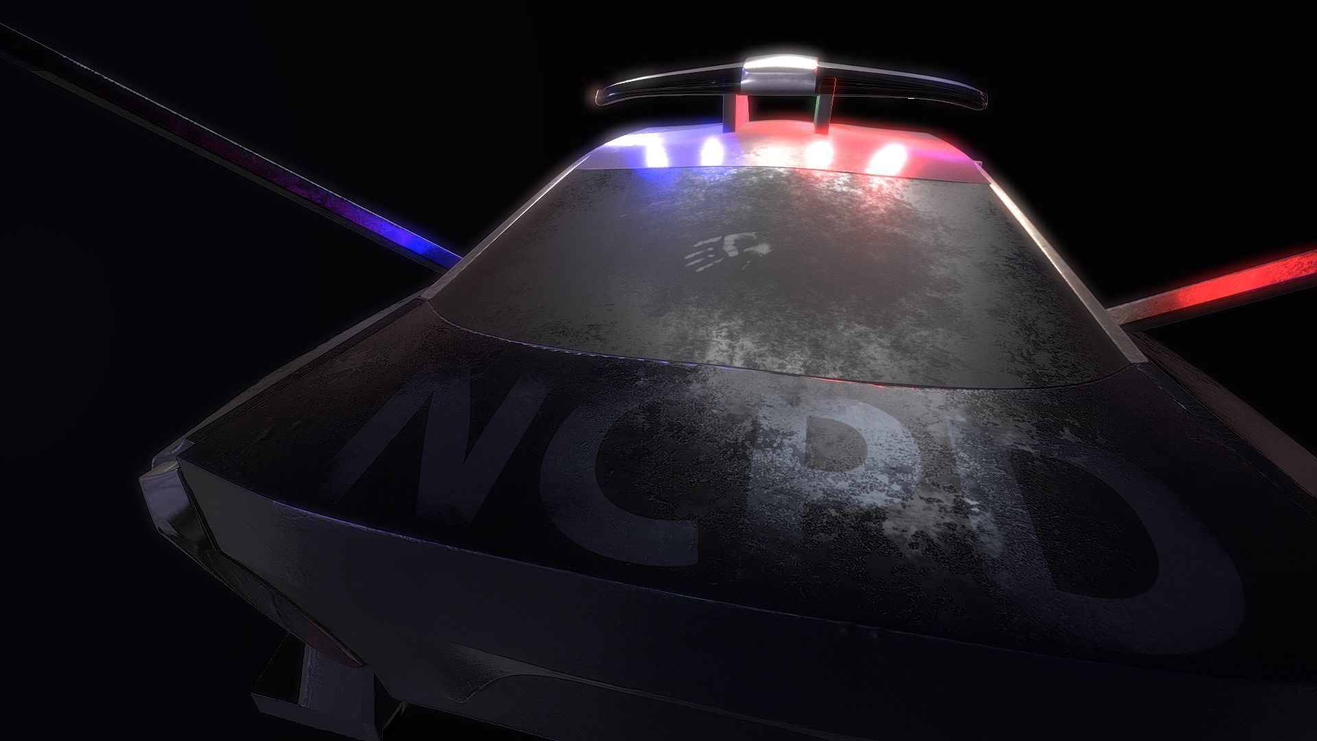 Sci-Fi Vehicle low-poly 3d model  Low-poly 3D model_9