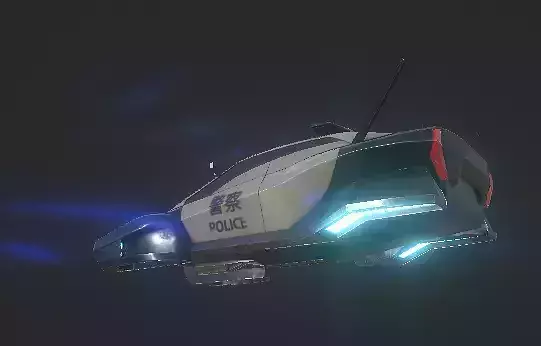 Sci-Fi Vehicle low-poly 3d model 