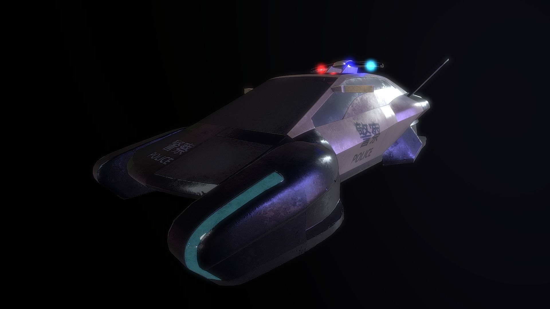 Sci-Fi Vehicle low-poly 3d model  Low-poly 3D model_8