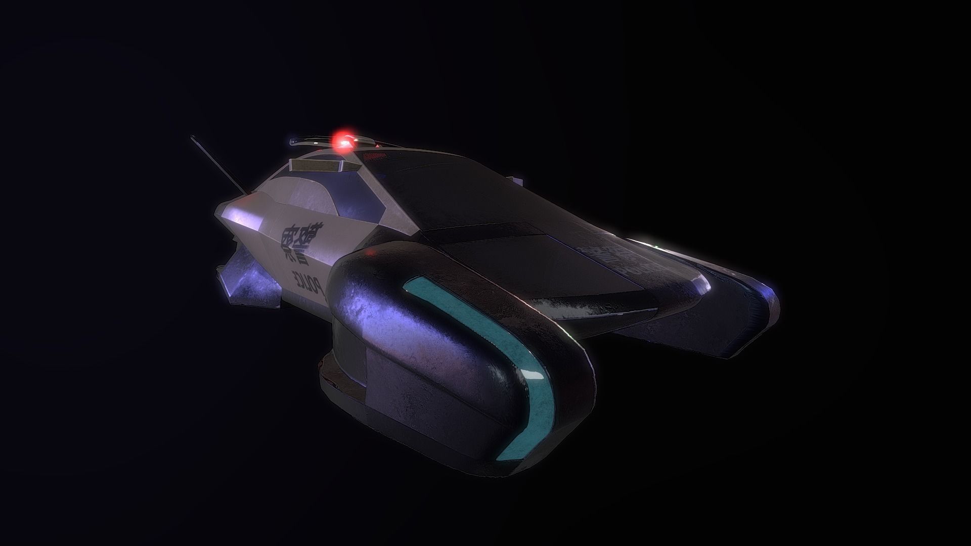 Sci-Fi Vehicle low-poly 3d model  Low-poly 3D model_6