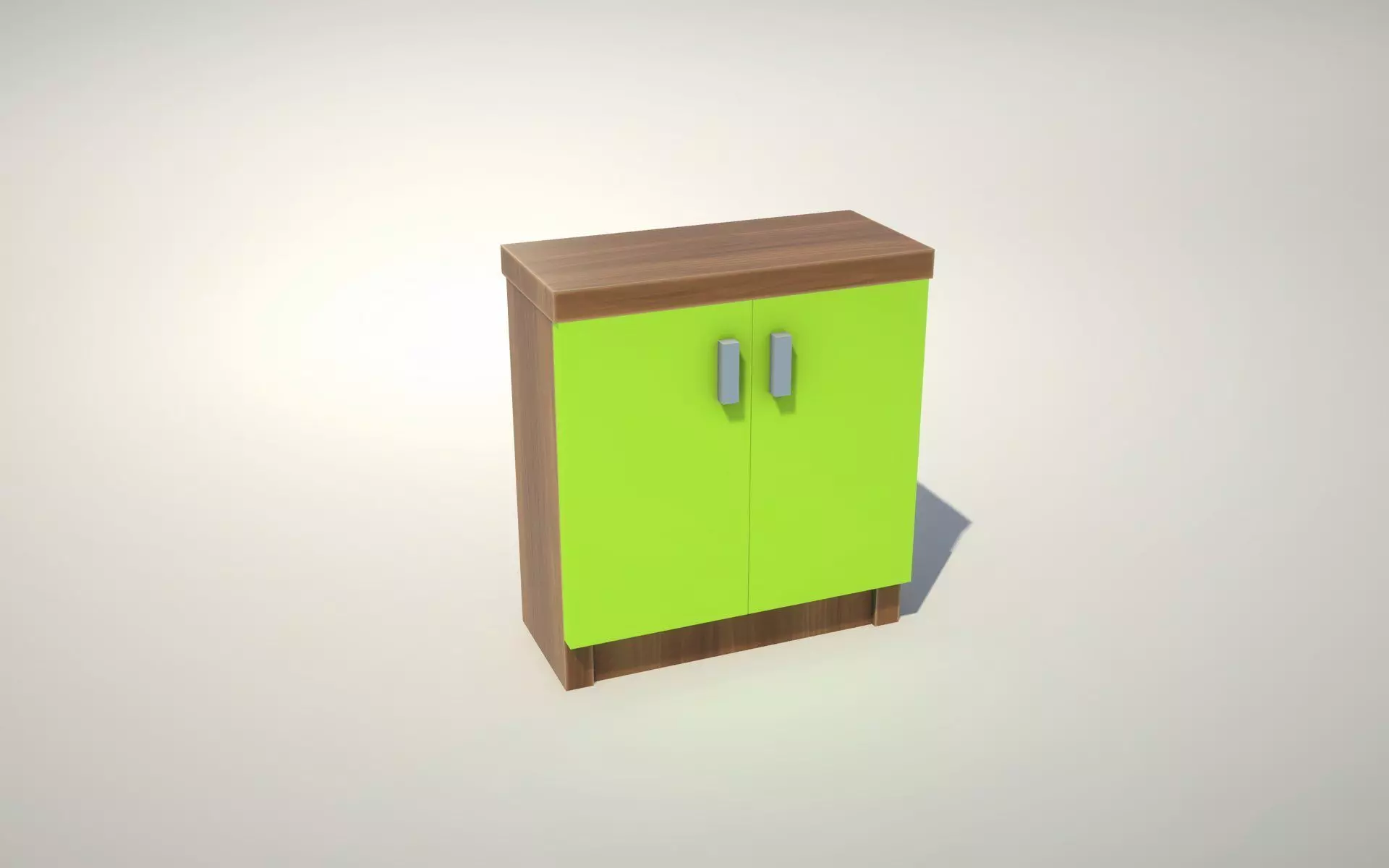 Cupboard - No 1 Low-poly 3D model_0