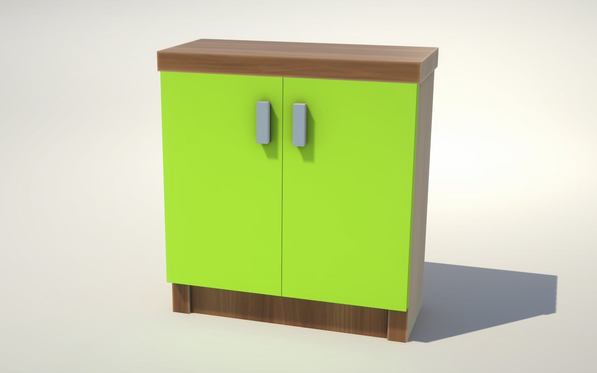 Cupboard - No 1 Low-poly 3D model_4