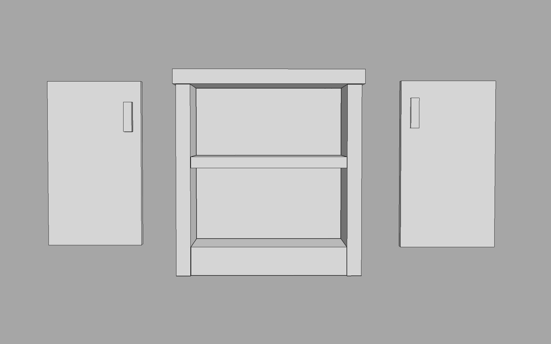 Cupboard - No 1 Low-poly 3D model_10