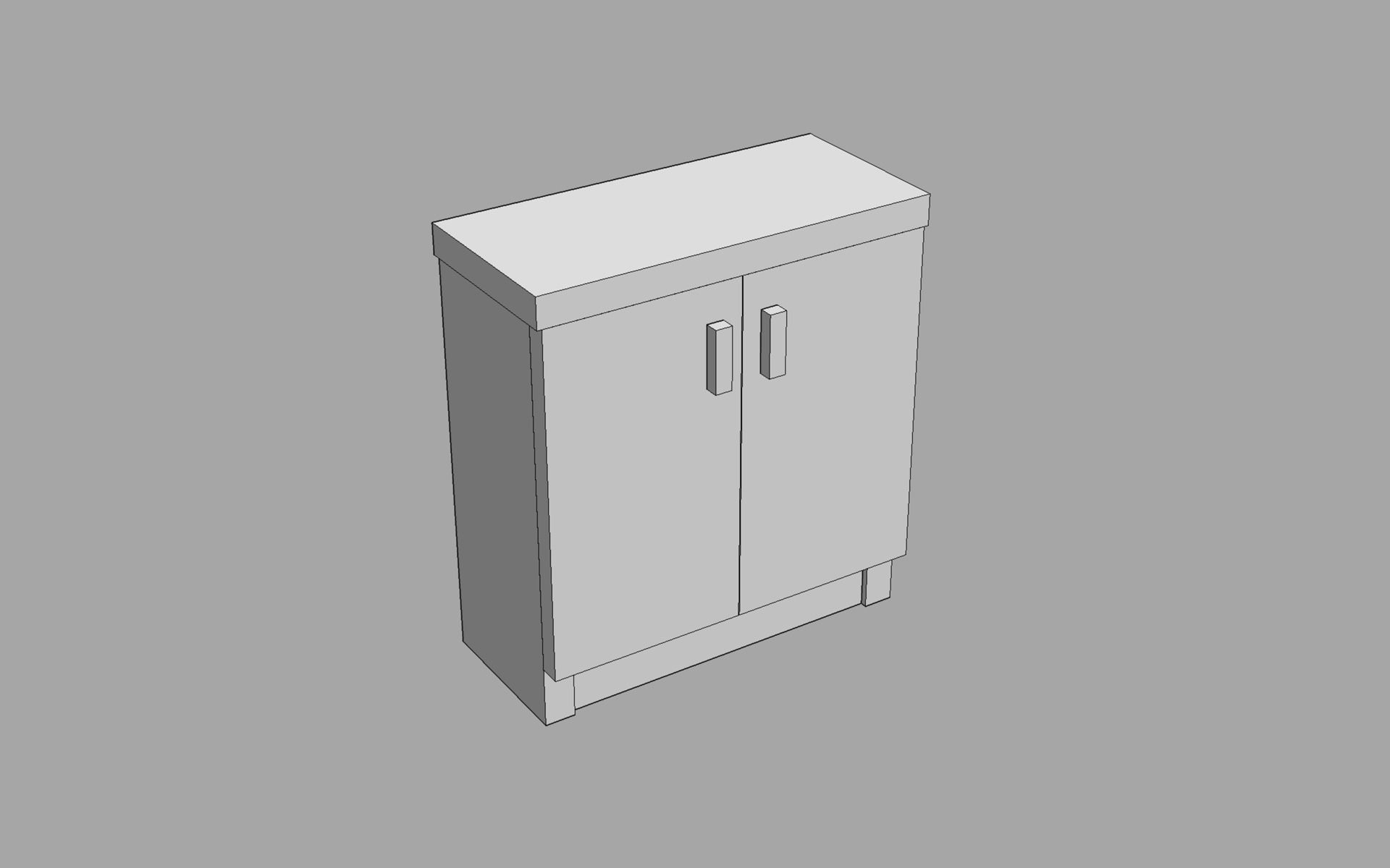 Cupboard - No 1 Low-poly 3D model_6
