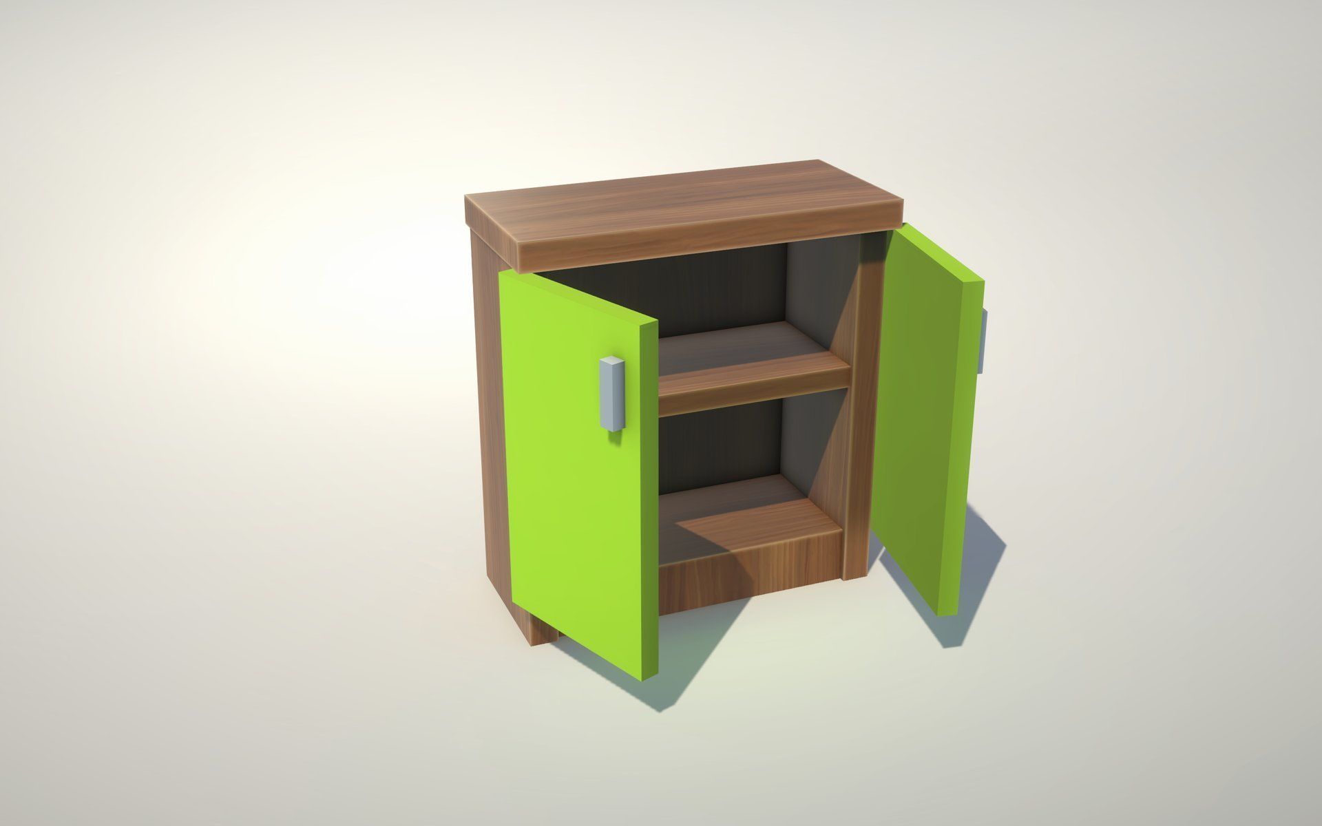 Cupboard - No 1 Low-poly 3D model_2