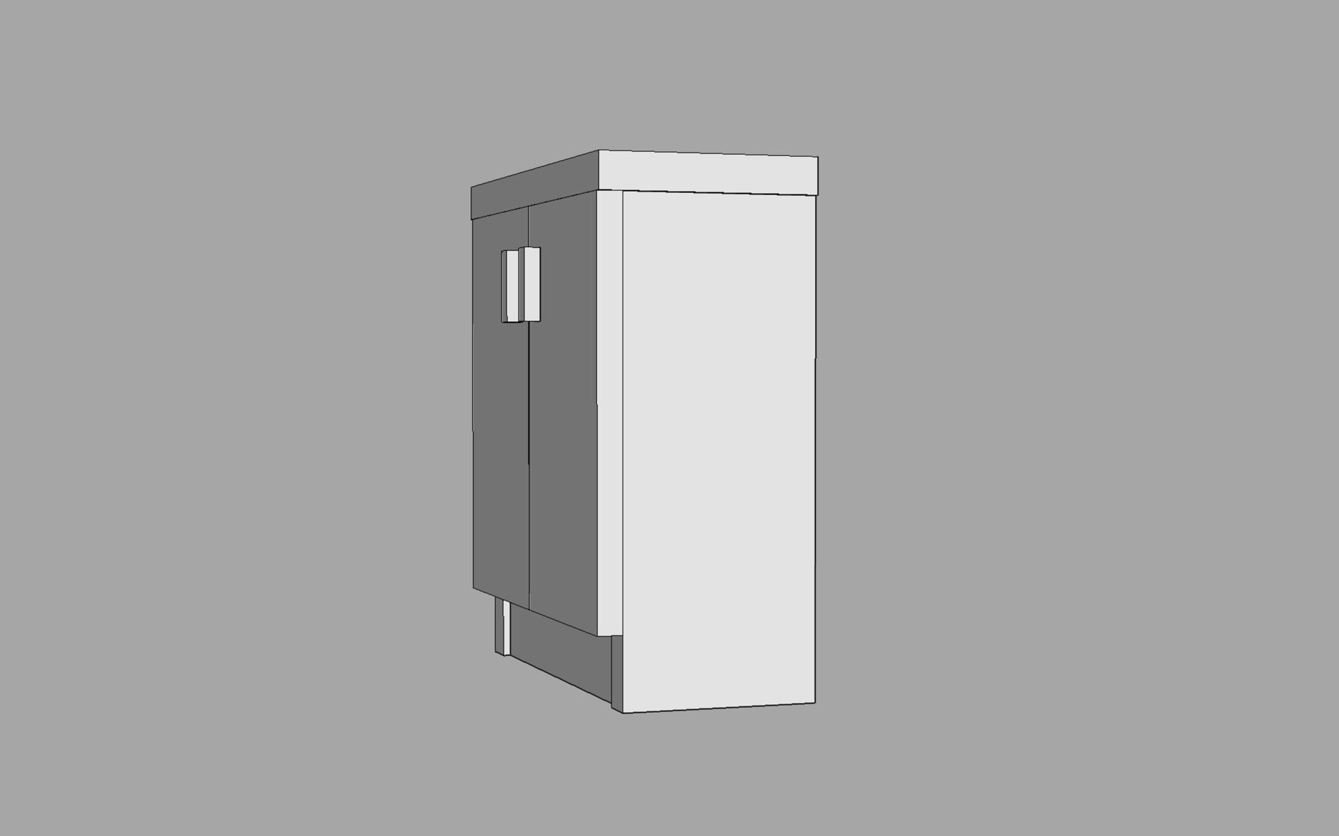 Cupboard - No 1 Low-poly 3D model_8