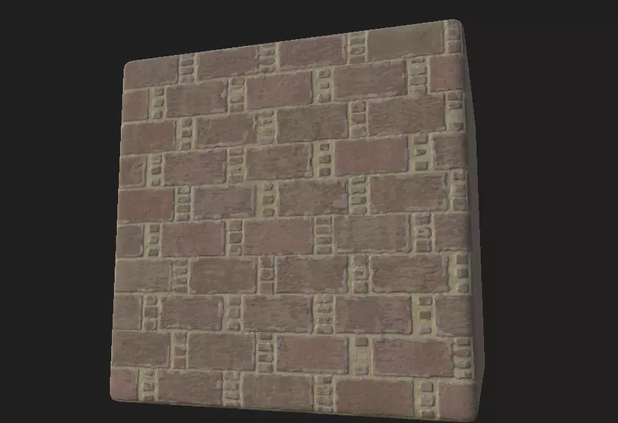 Worn Bricks - PBR Tileable Texture Set 3D model