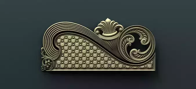 Classic Carved Bed 4 3D print model