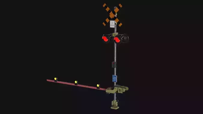 Railroad Crossing - Game Asset