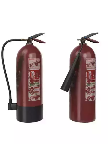 fire extinguisher 2 types Low-poly 3D model