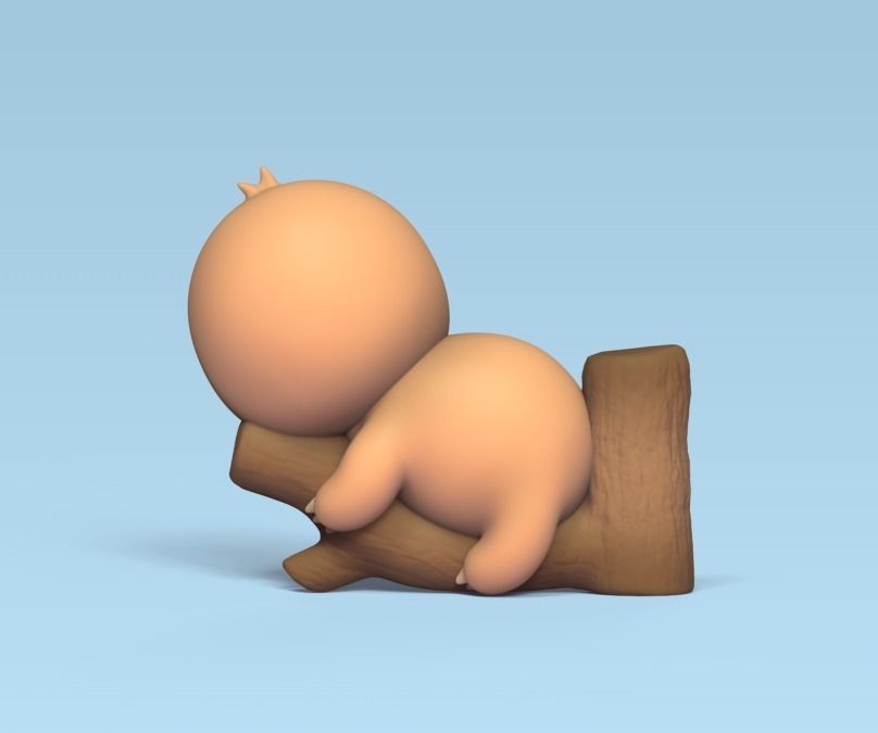 Sleeping Sloth 3D print model_3