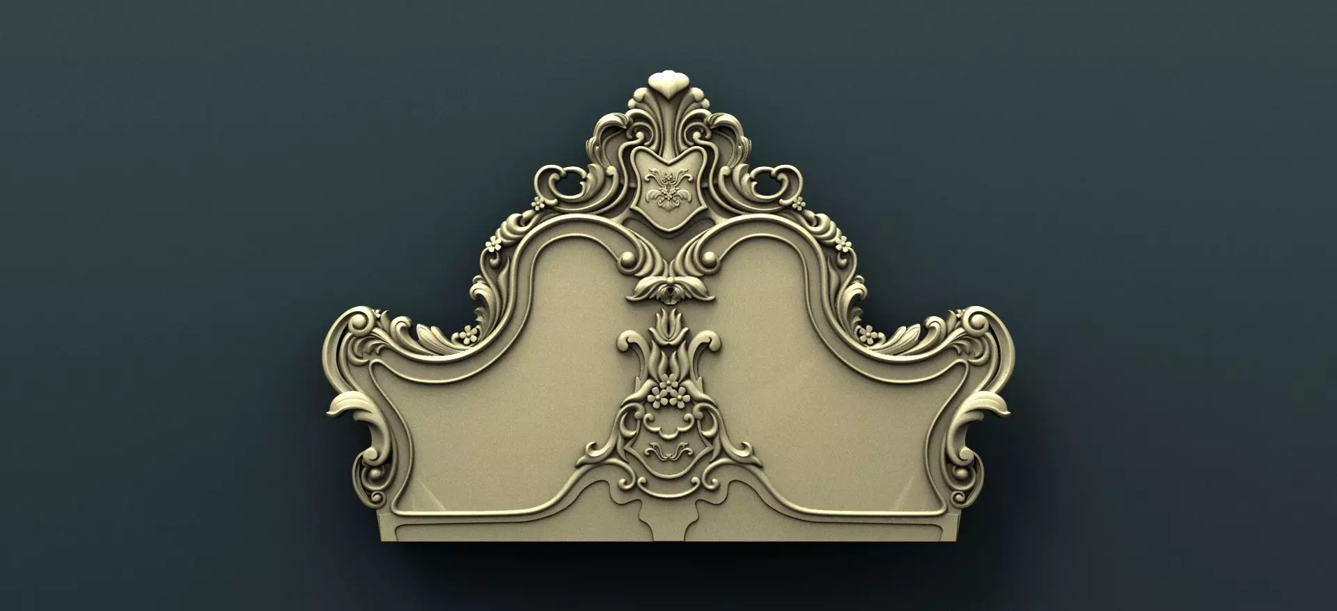 Classic Carved Bed  11 3D print model_0