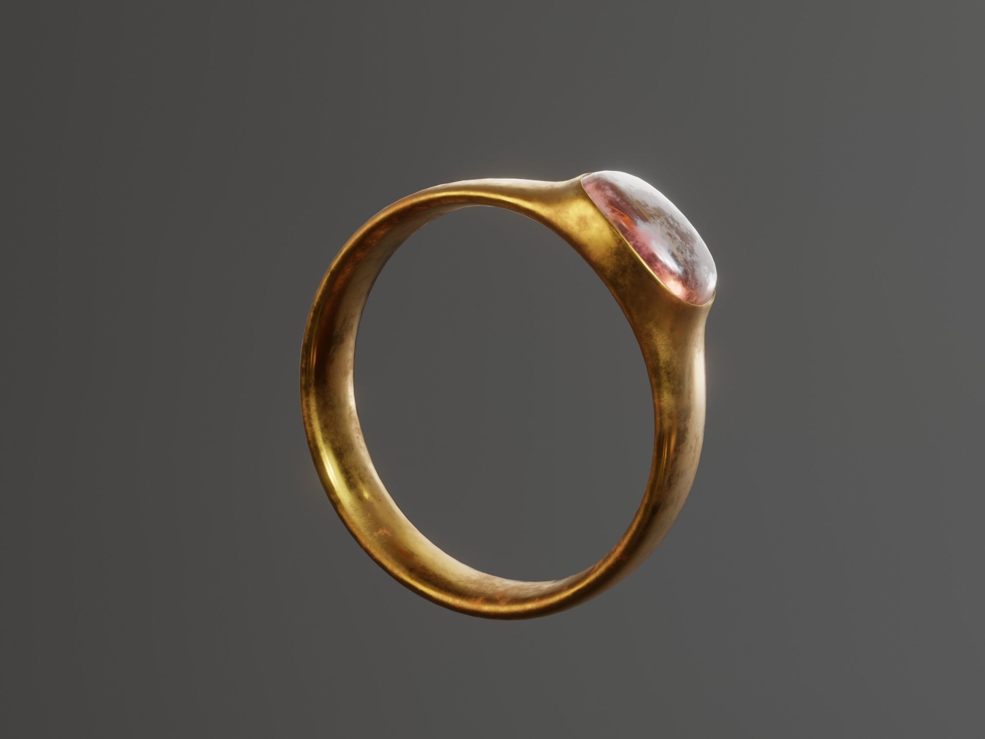 Old Ring Low-poly 3D model_12