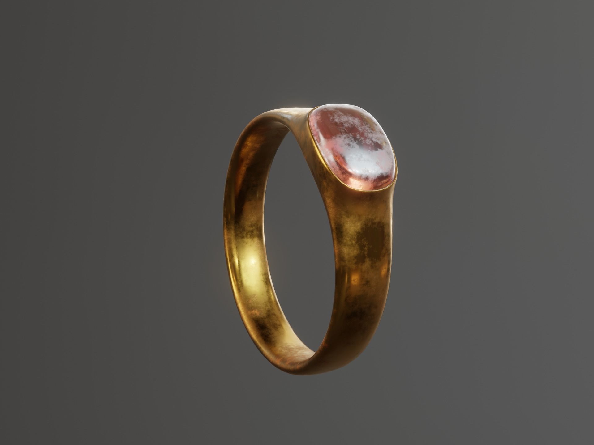 Old Ring Low-poly 3D model_13