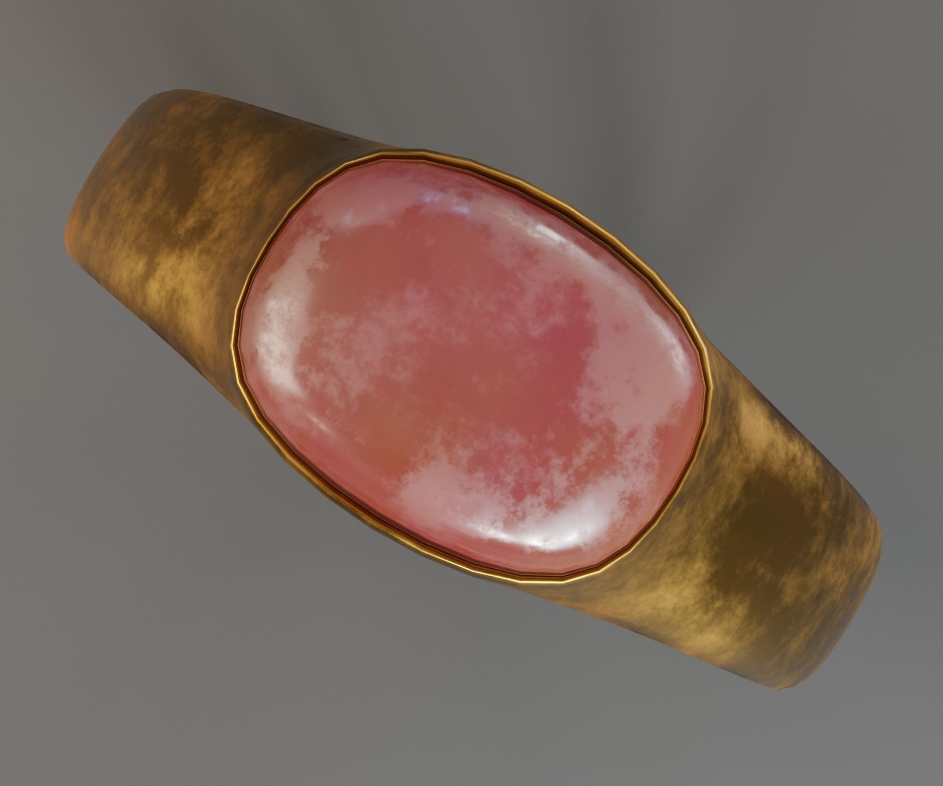 Old Ring Low-poly 3D model_6