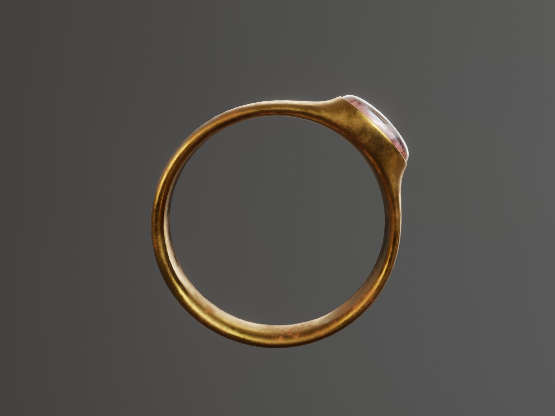 Old Ring Low-poly 3D model_11