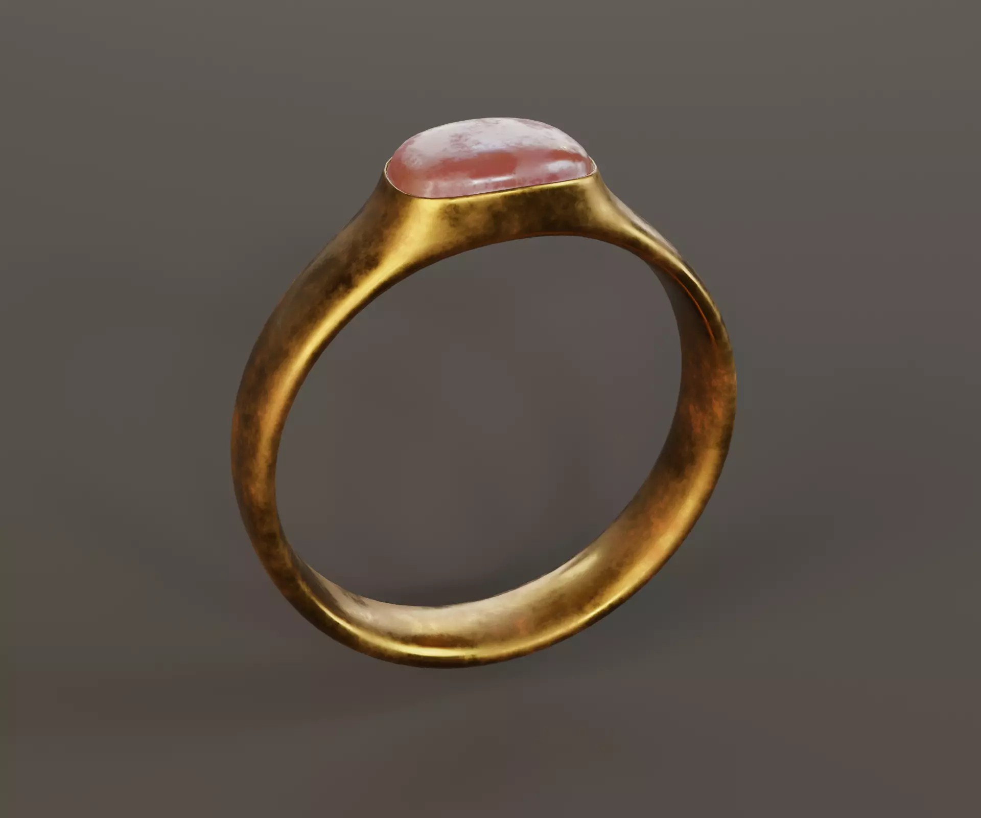 Old Ring Low-poly 3D model_0