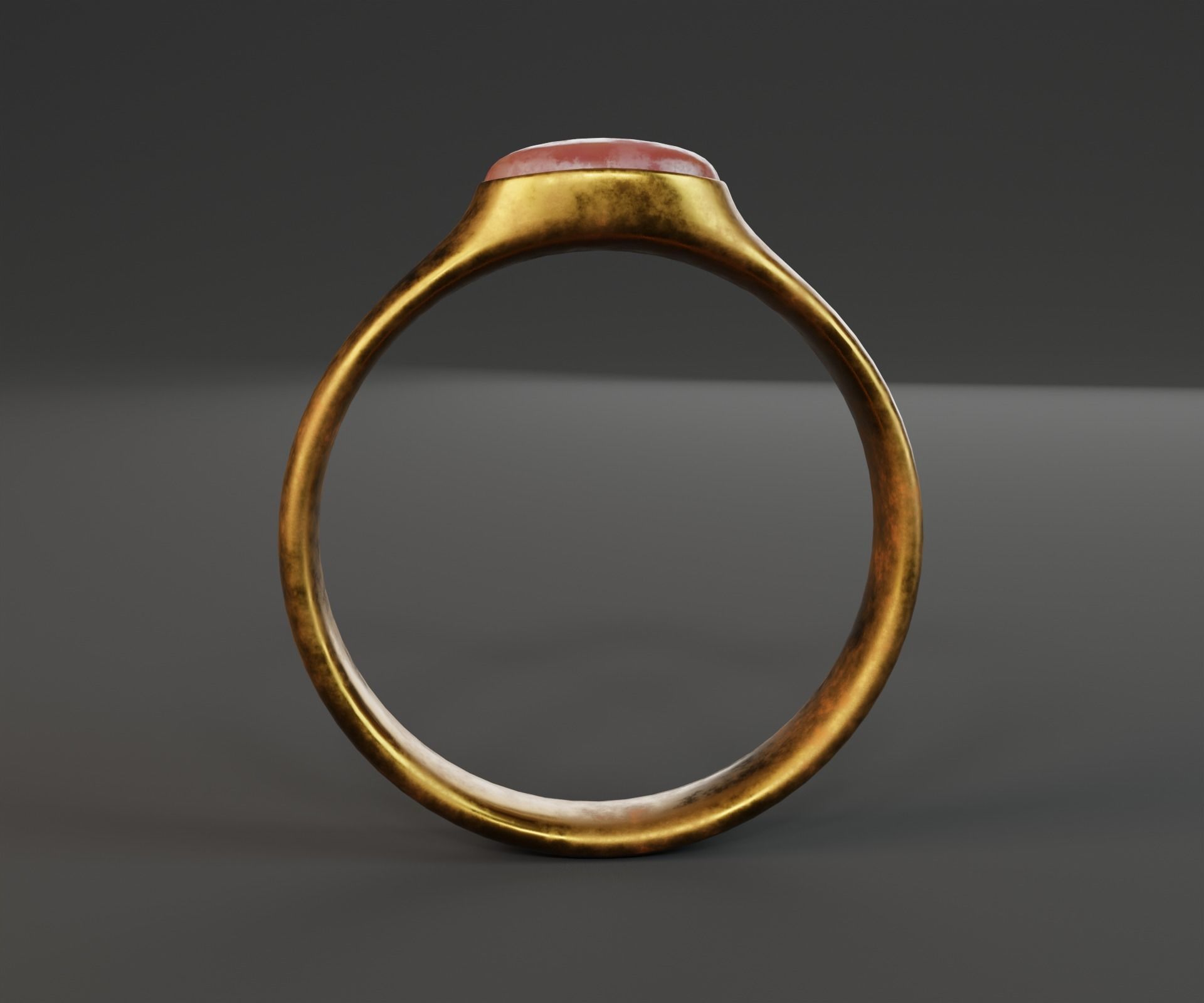 Old Ring Low-poly 3D model_2