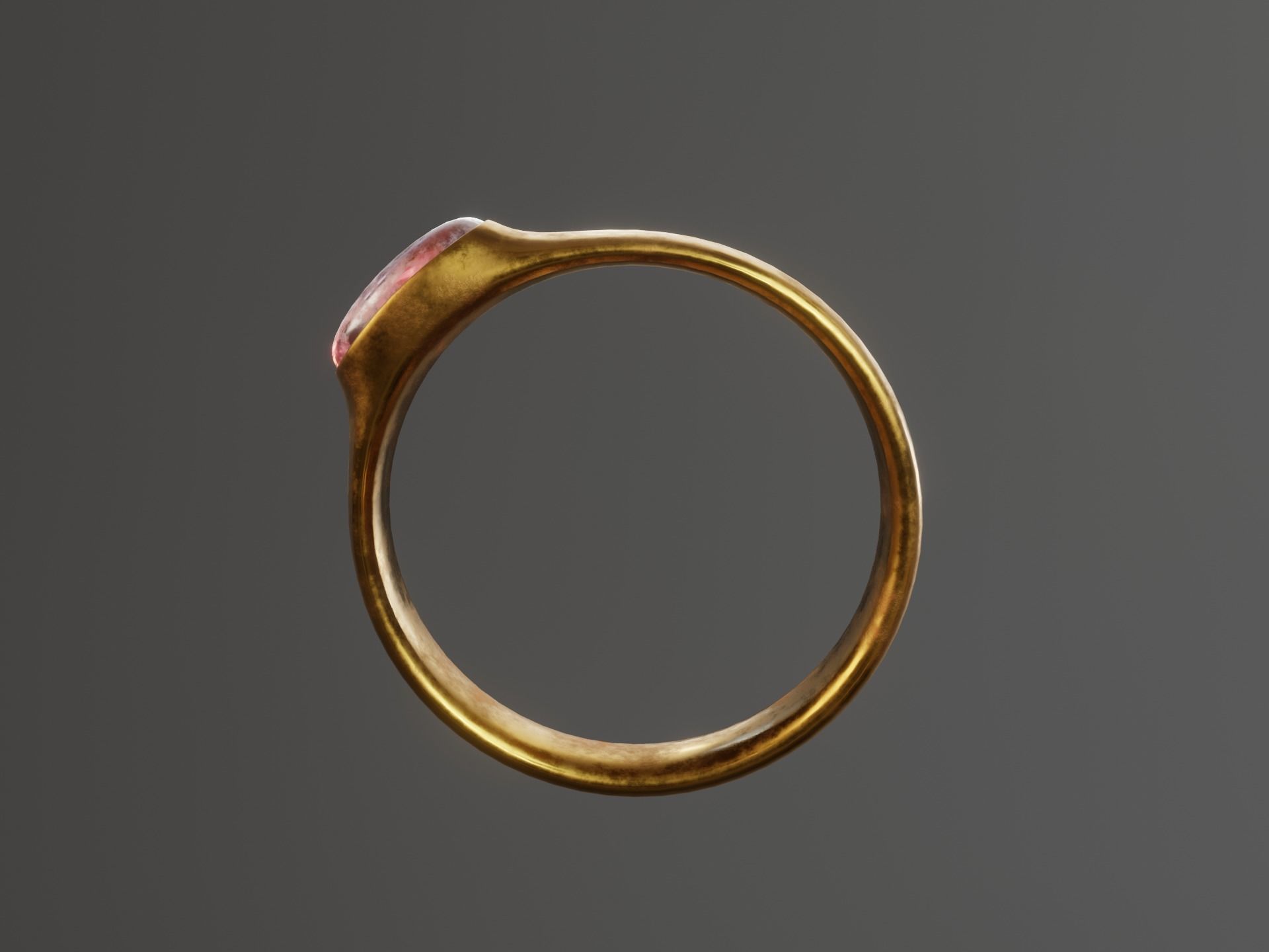 Old Ring Low-poly 3D model_17