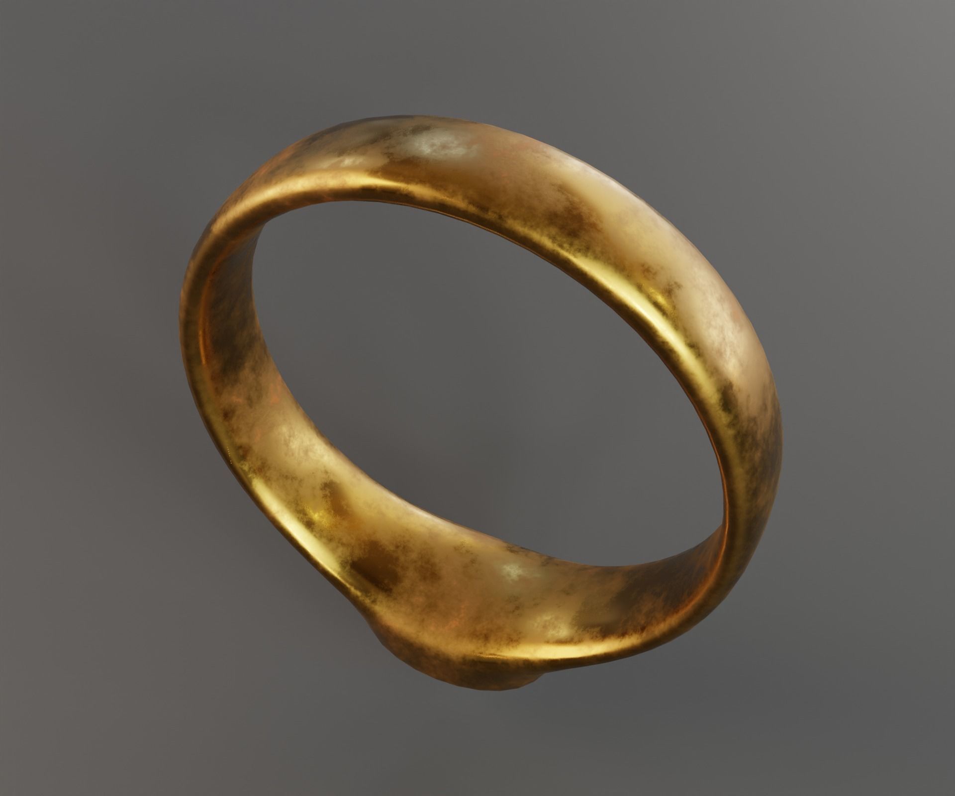 Old Ring Low-poly 3D model_7