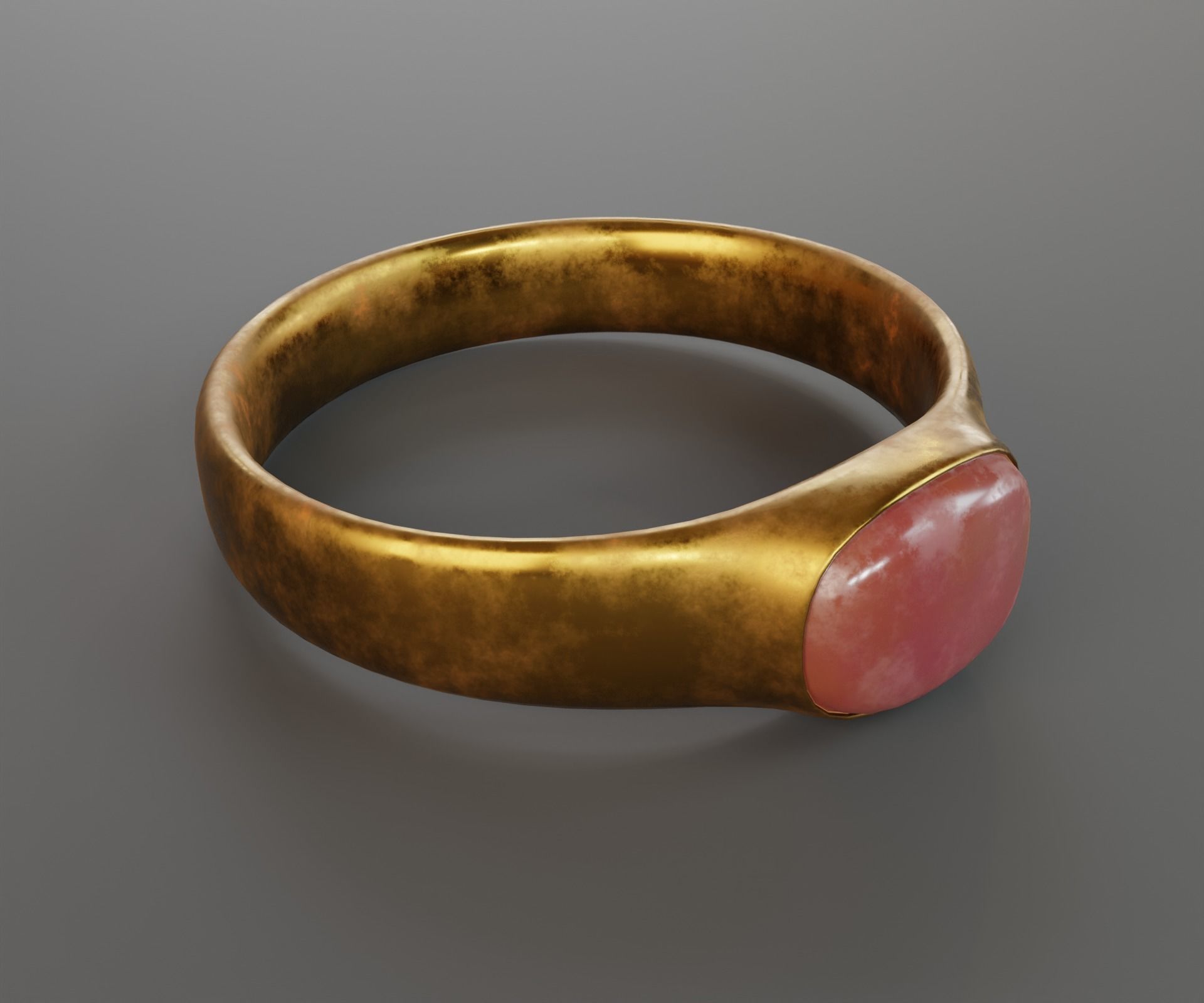 Old Ring Low-poly 3D model_5
