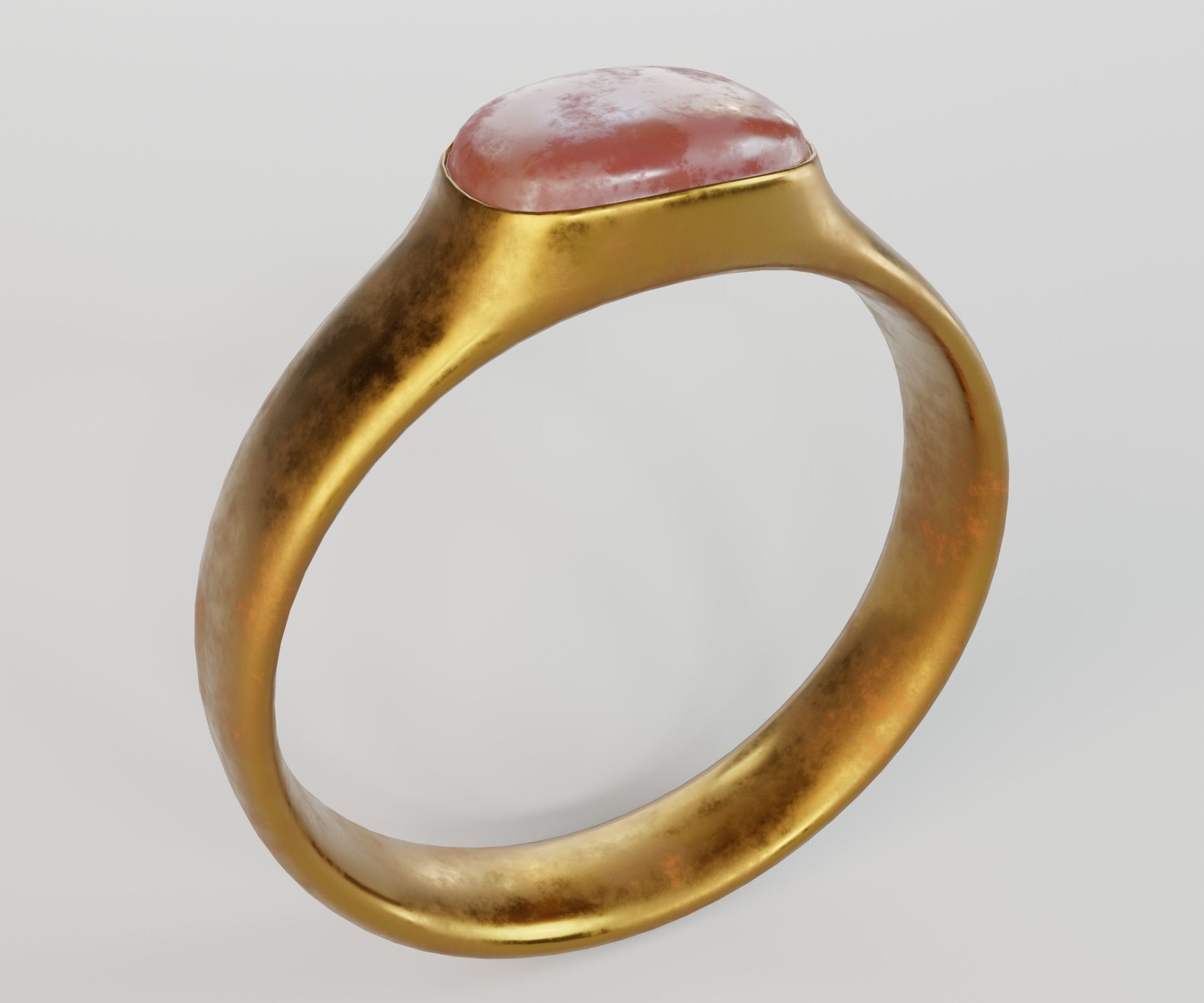 Old Ring Low-poly 3D model_4