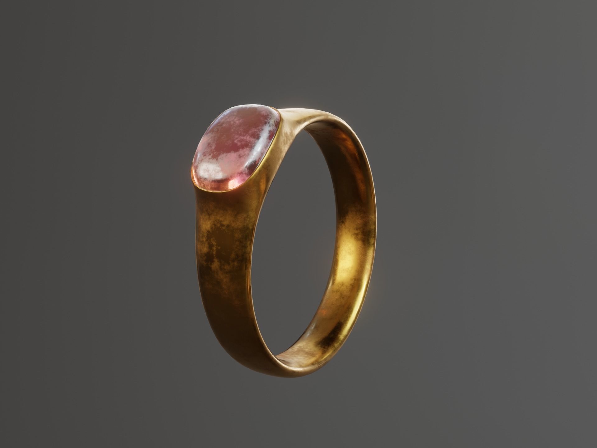 Old Ring Low-poly 3D model_15