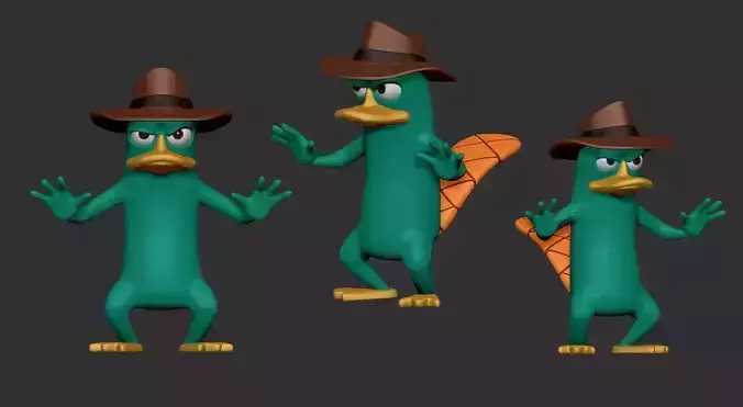 Perry the platypus 3D print model