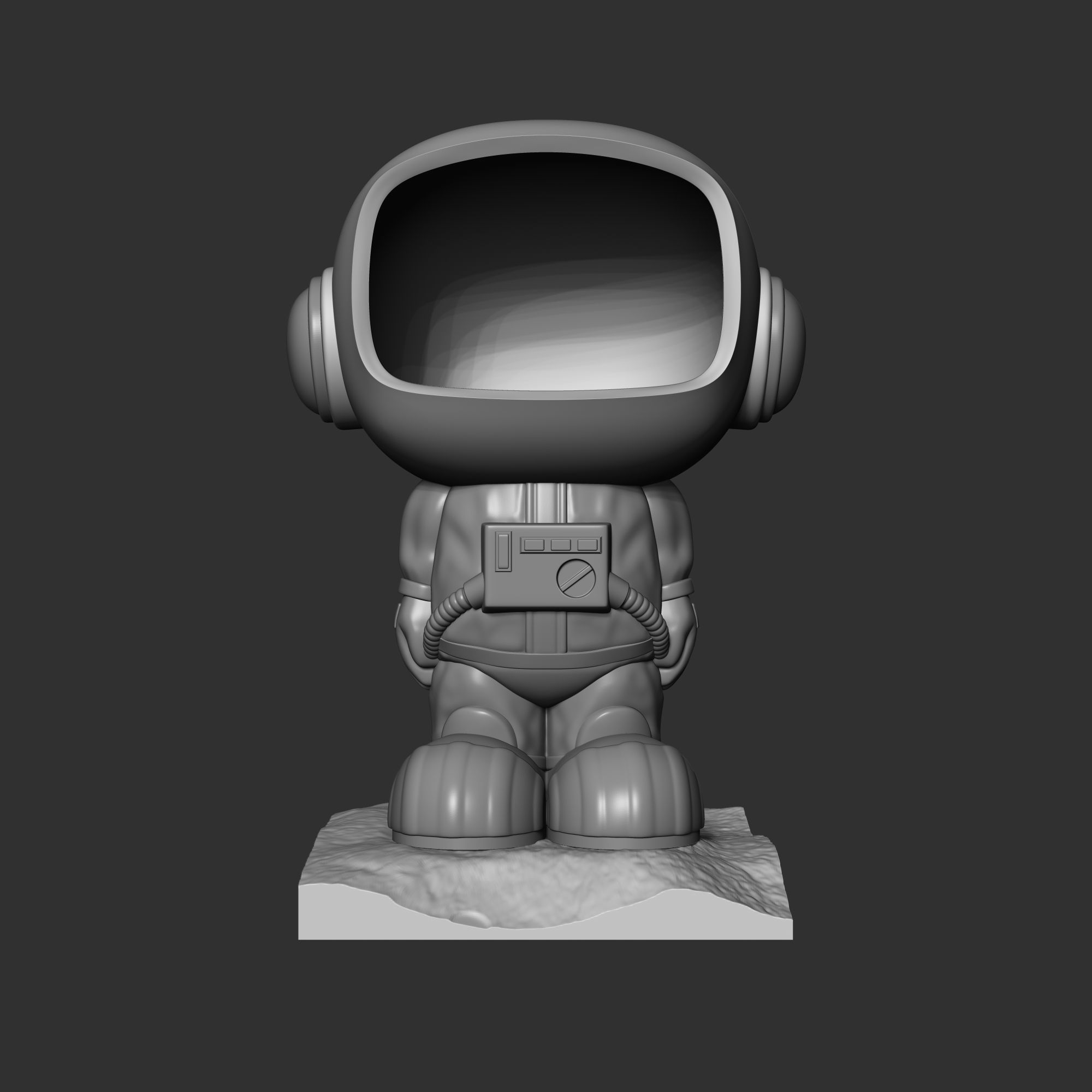 Astronaut candy pot  3D print model_1