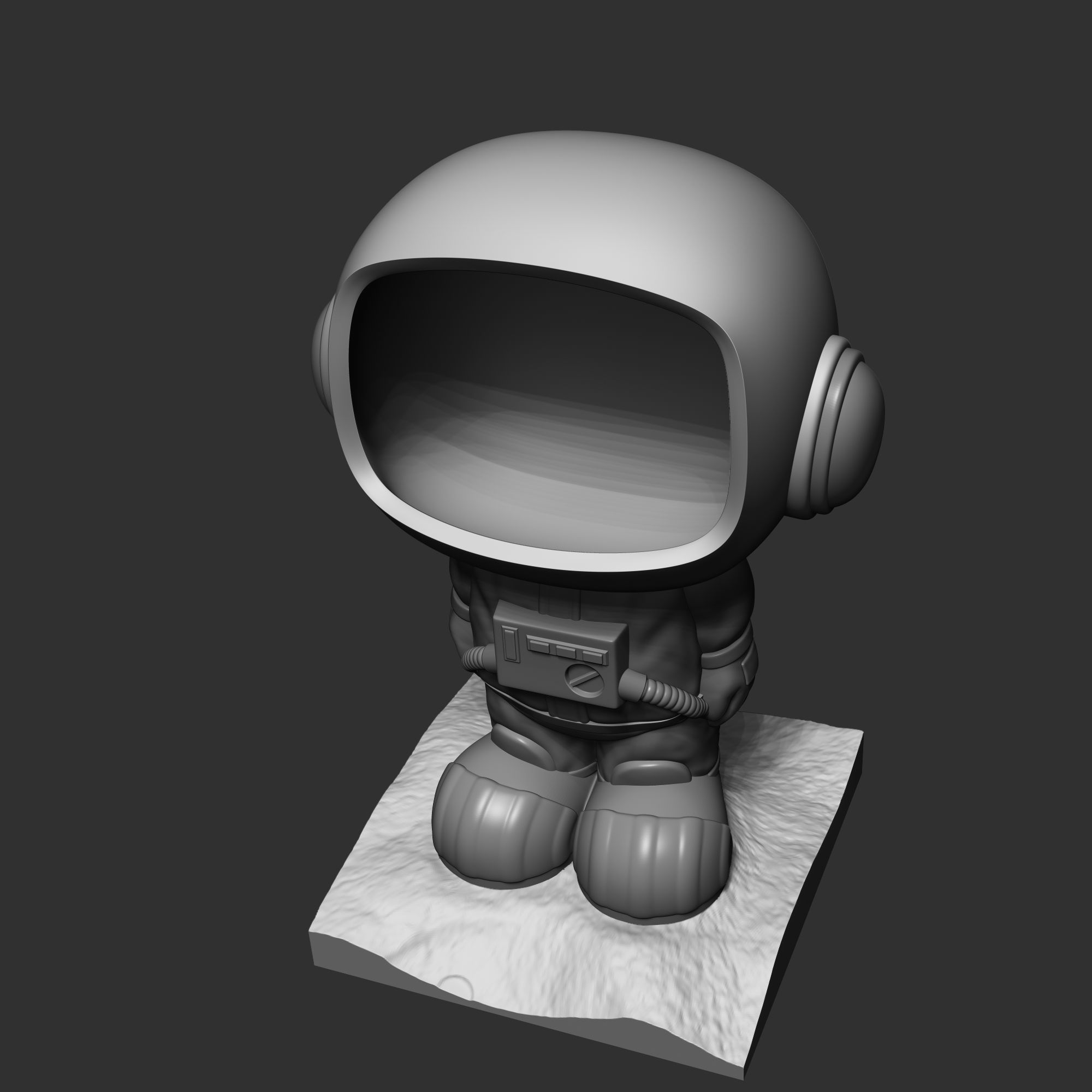 Astronaut candy pot  3D print model_3
