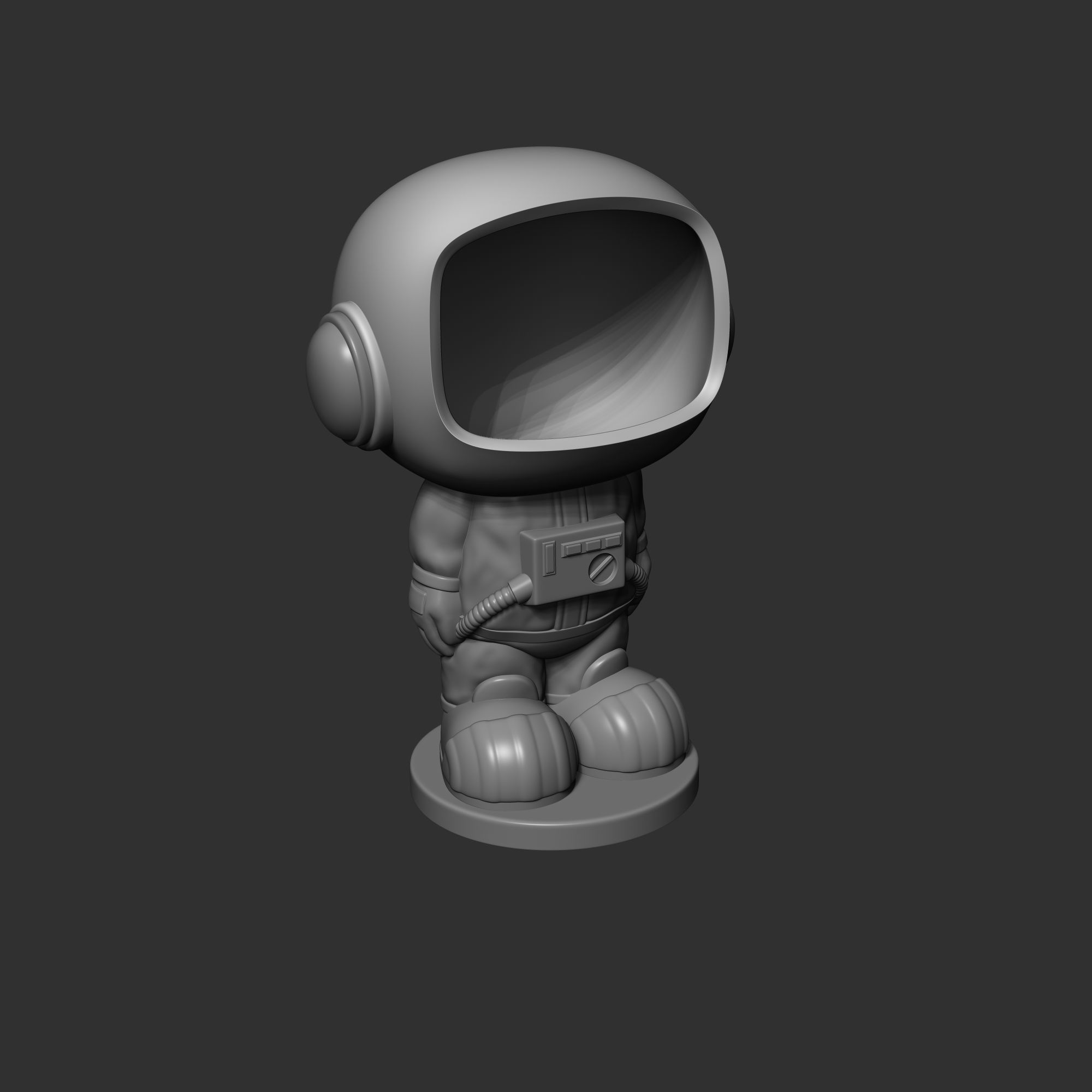 Astronaut candy pot  3D print model_4