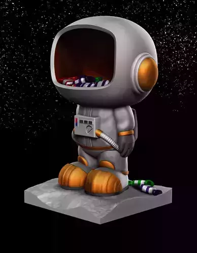 Astronaut candy pot  3D print model