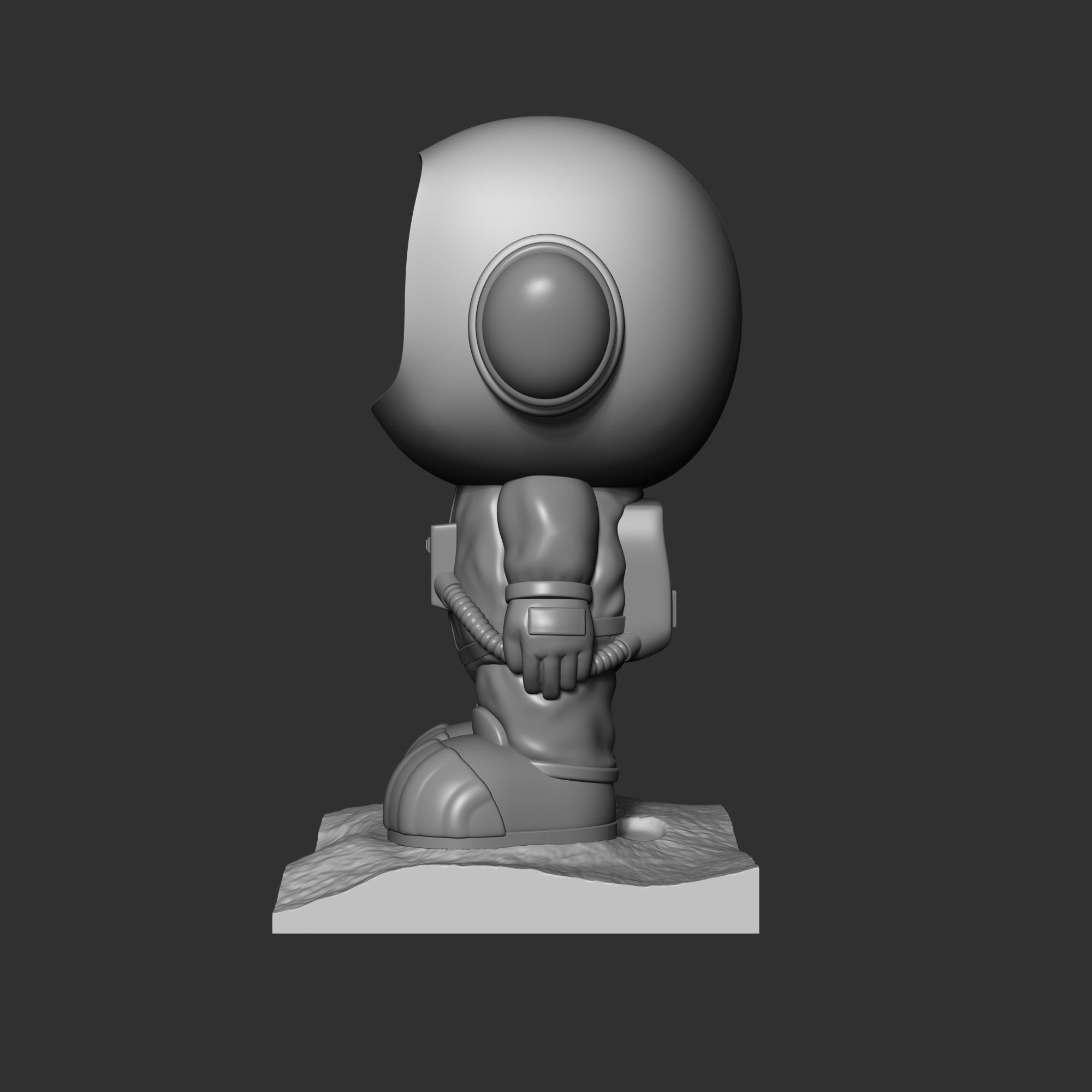 Astronaut candy pot  3D print model_2