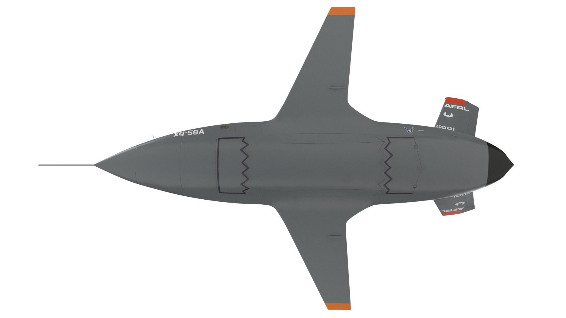 XQ-58 Valkyrie Military Drone 3D model_4