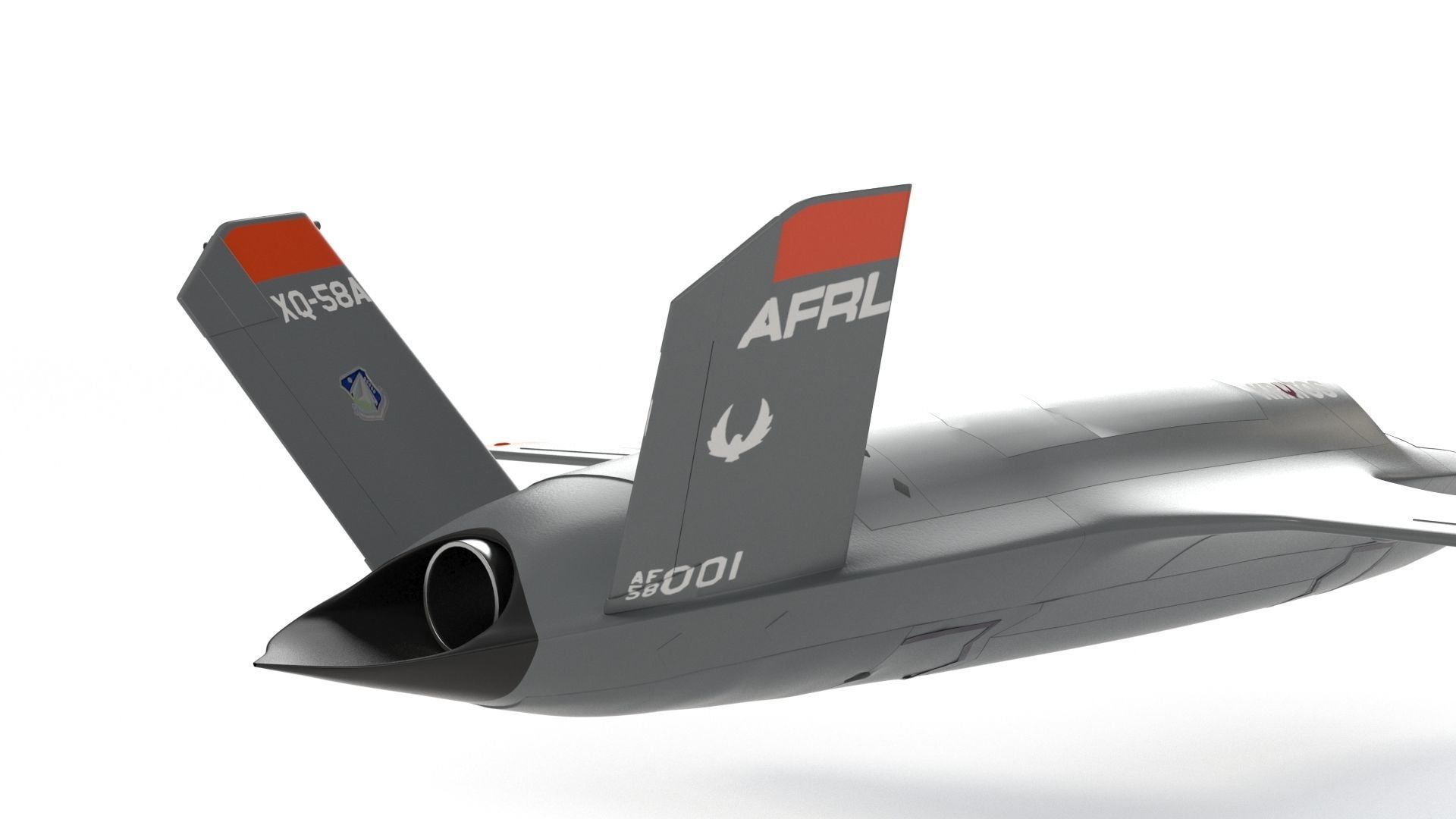 XQ-58 Valkyrie Military Drone 3D model_2