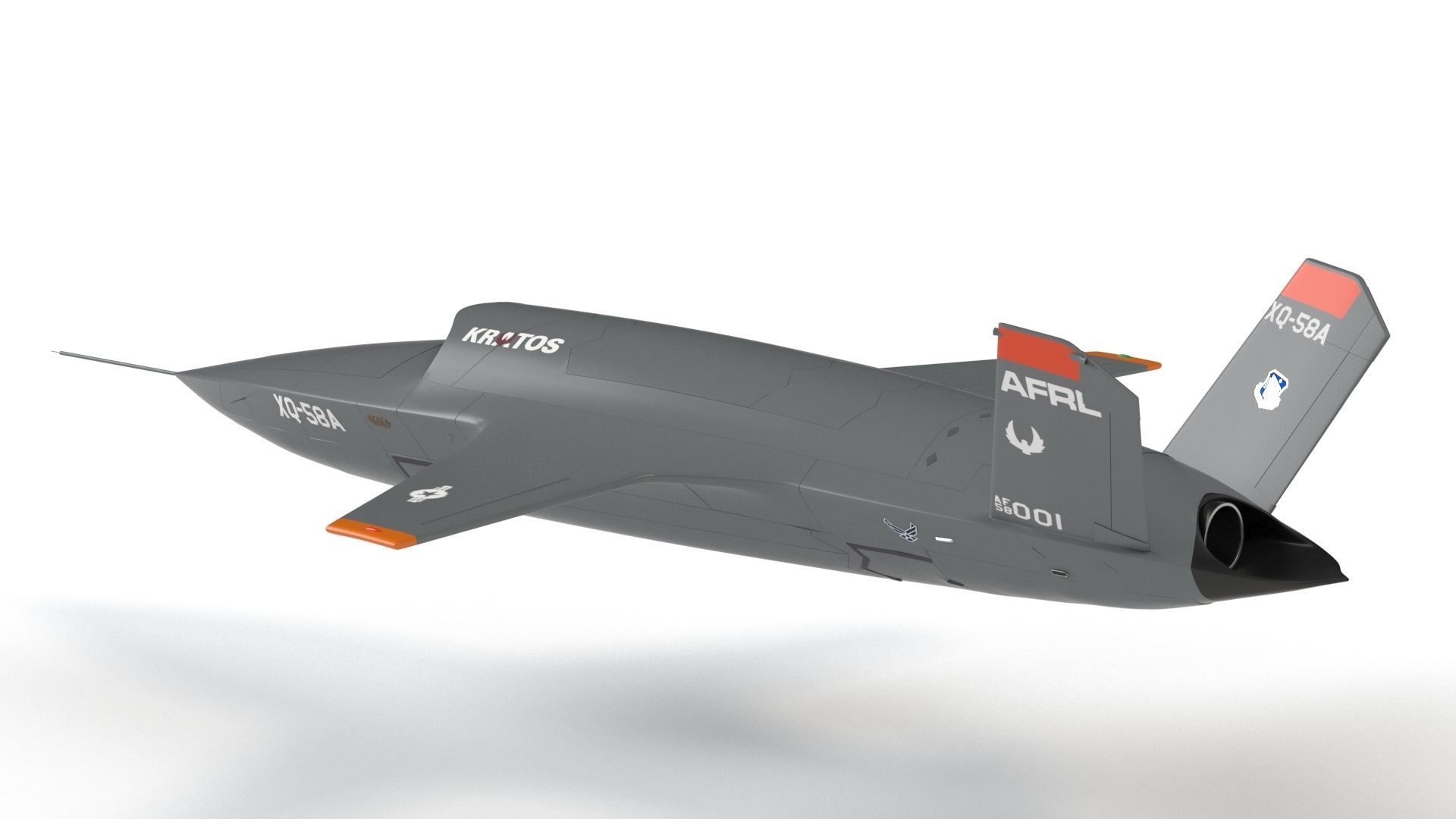 XQ-58 Valkyrie Military Drone 3D model_13