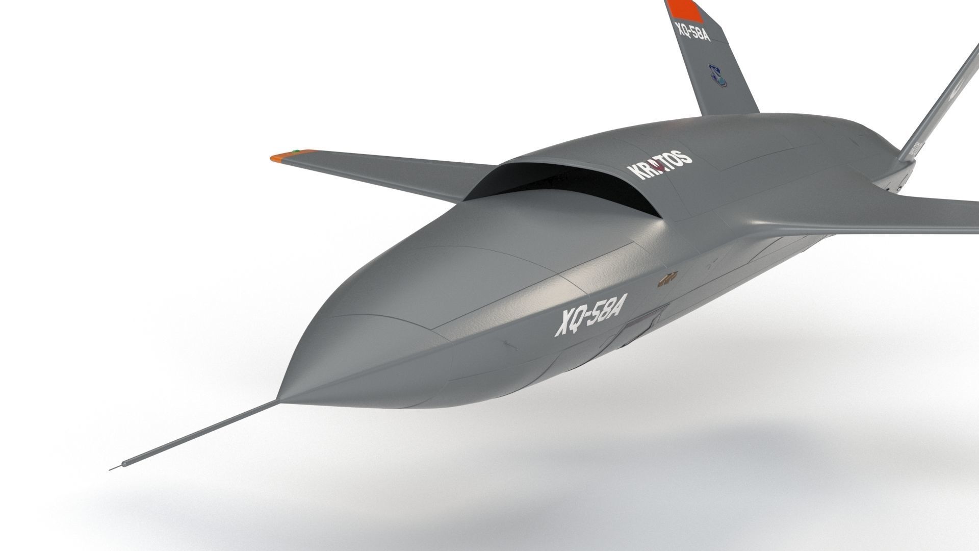 XQ-58 Valkyrie Military Drone 3D model_3