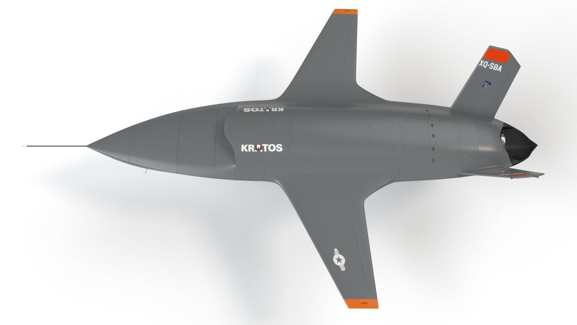 XQ-58 Valkyrie Military Drone 3D model_14